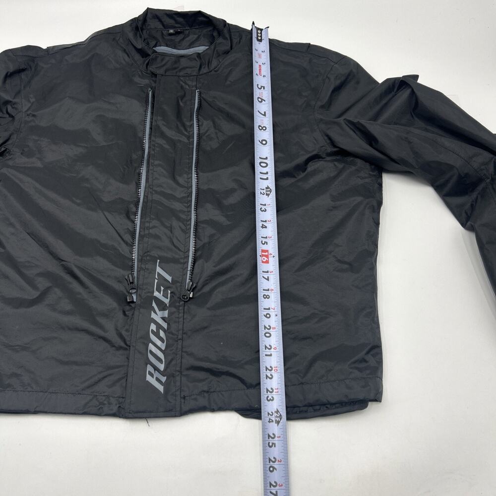 Joe Rocket Full Zip Wind Coat Size Zip Out Quilted Liner Men’s Size LARGE Black - Picture 3 of 10